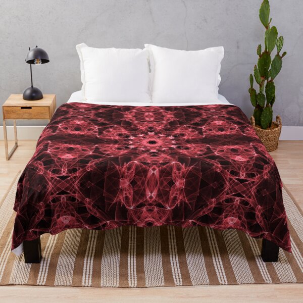 Item preview, Quantum Dahlia ~ Red Abstract Fractal Mandala Art designed and sold by Ascension Vibrations.