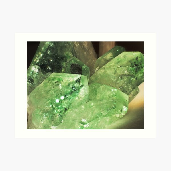 Green Glitter (Apophyllite) Art Print