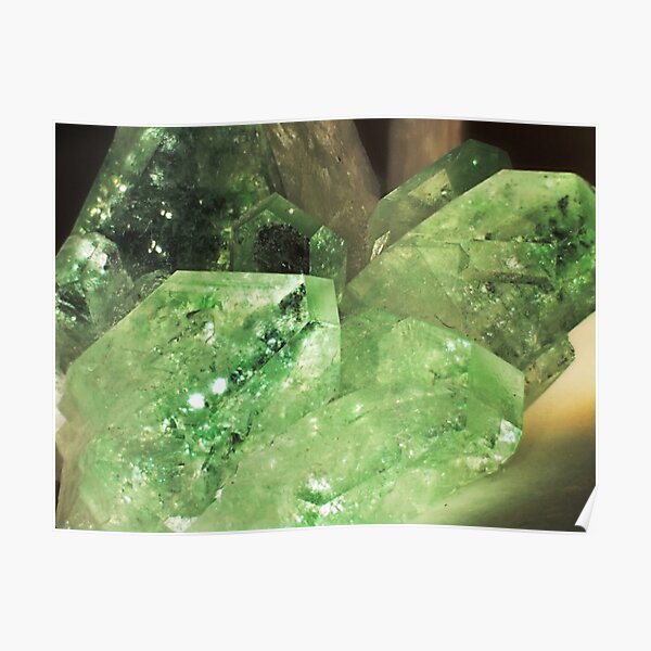 Green Glitter (Apophyllite) Poster