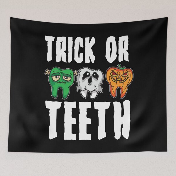 Item preview, Trick or Teeth Dentist Halloween Pun designed and sold by Moonpie90.