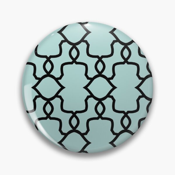 Artikelvorschau, Aquamarin und Schwarz Ornamentales Formmuster 4 Koordinaten mit 2022 Farbtrends Behr Wave Top M450-3 - Hue - Color - Shade entworfen und verkauft von ColorOfTheYears.