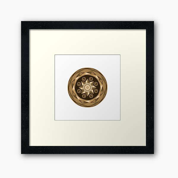 Brown Radial Art Framed Art Print