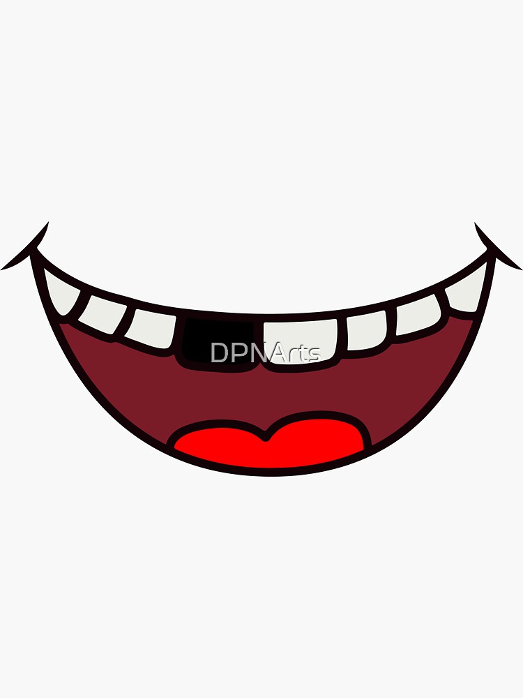 "Cartoon Mouth" Sticker for Sale by DPNArts Redbubble