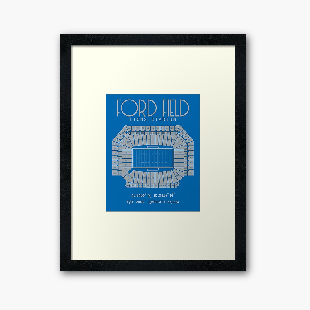 Ford Field Stadium Canvas Prints Detroit Lions Wall Art,Multi