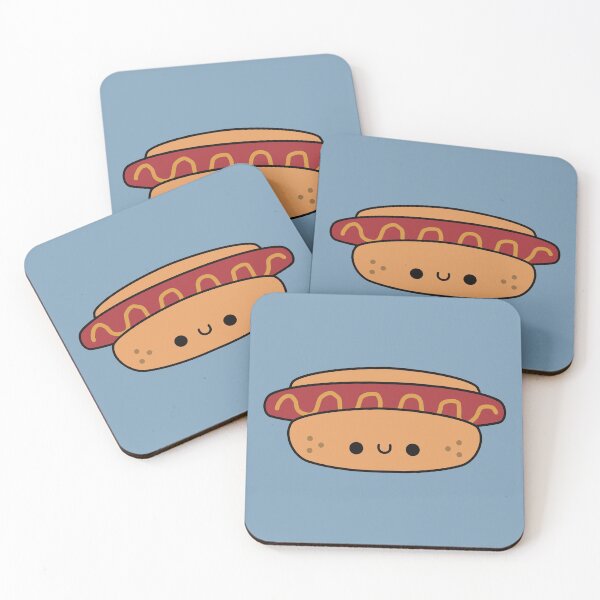 Item preview, Cute Hotdog With Mustard - Kawaii Hotdog designed and sold by KawaiiByDice.
