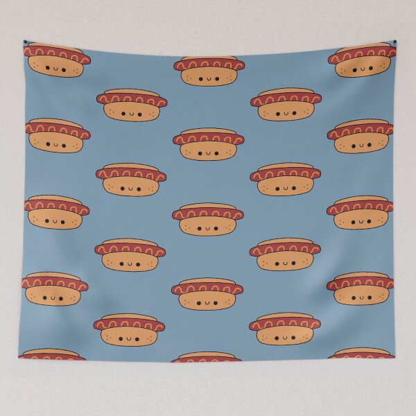 Item preview, Cute Hotdog With Mustard - Kawaii Hotdog designed and sold by KawaiiByDice.