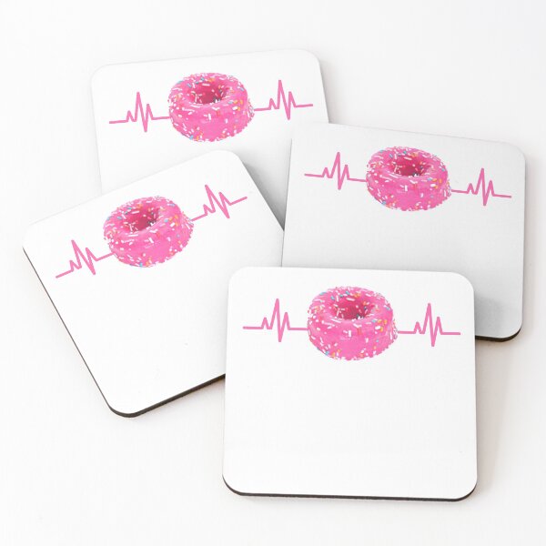 Item preview, Pink Donut - I love donuts - doughnuts - heartbeat designed and sold by Rooie Dries.