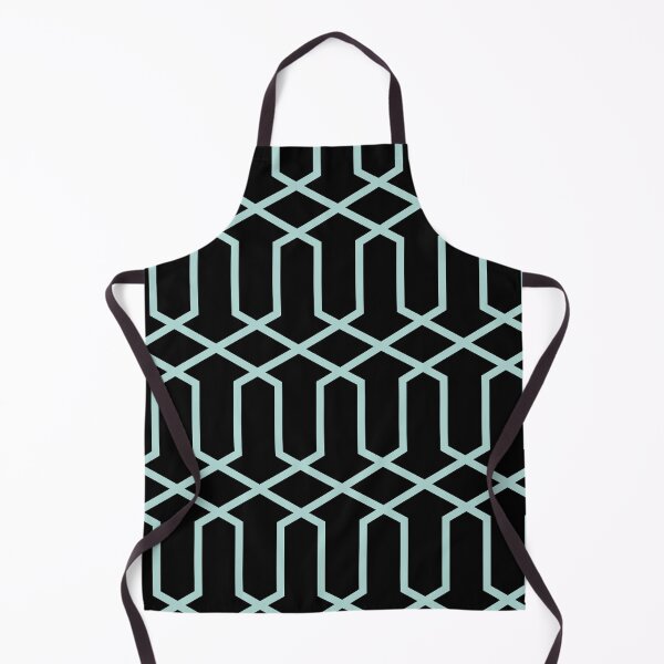 Item preview, Aquamarine and Black Tessellation Line Pattern 10 Coordinates w/ 2022 Color Trends Behr Wave Top M450-3 - Hue - Colour - Shade designed and sold by ColorOfTheYears.