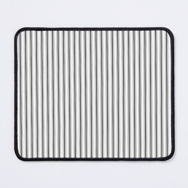 Item preview, Mattress Ticking Narrow Striped Pattern in Dark Black and White designed and sold by podartist.