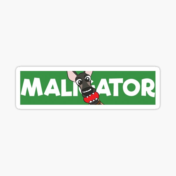Maligator In Your Face Sticker