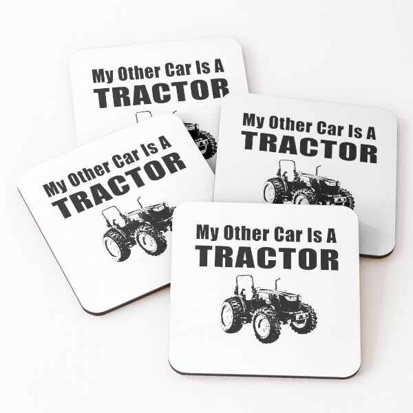 Item preview, My Other Car Is A Tractor Black & White Illustration designed and sold by Robirk.