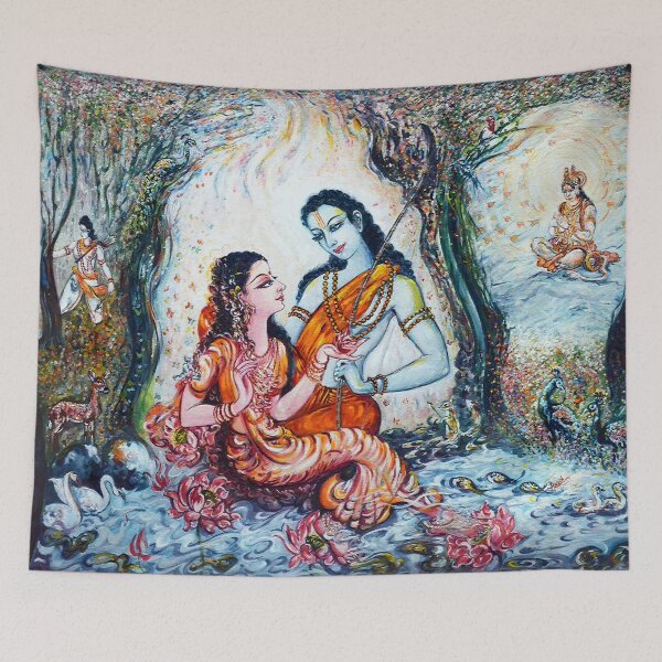 Item preview, Sita Rama - divine lovers in jungle  designed and sold by Harsh  Malik.