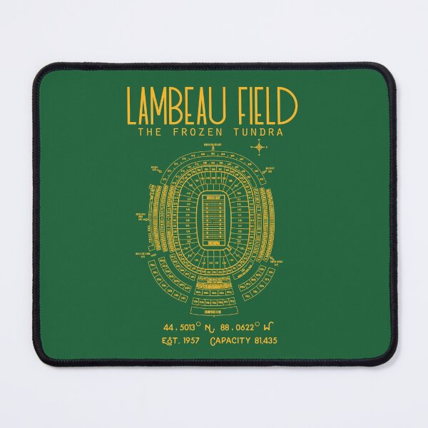 Artikelvorschau, Green Bay Packers Lambeau Field Stadium Posterdruck entworfen und verkauft von Birch Trail Boutique.