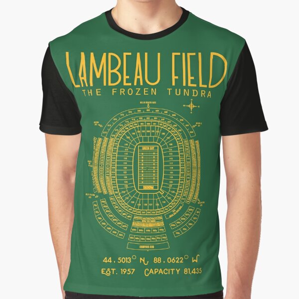 Green Bay Packers Lambeau Field Stadium Poster Print' Graphic T