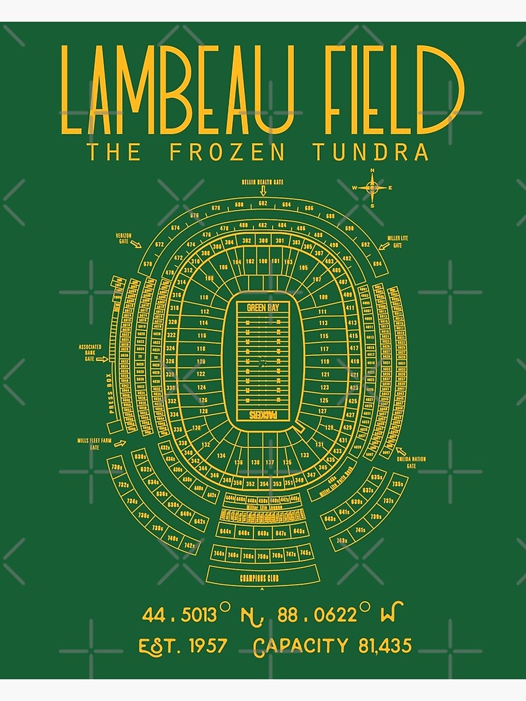 Lambeau Field Stadium Canvas Print Green Bay Packers Wall 