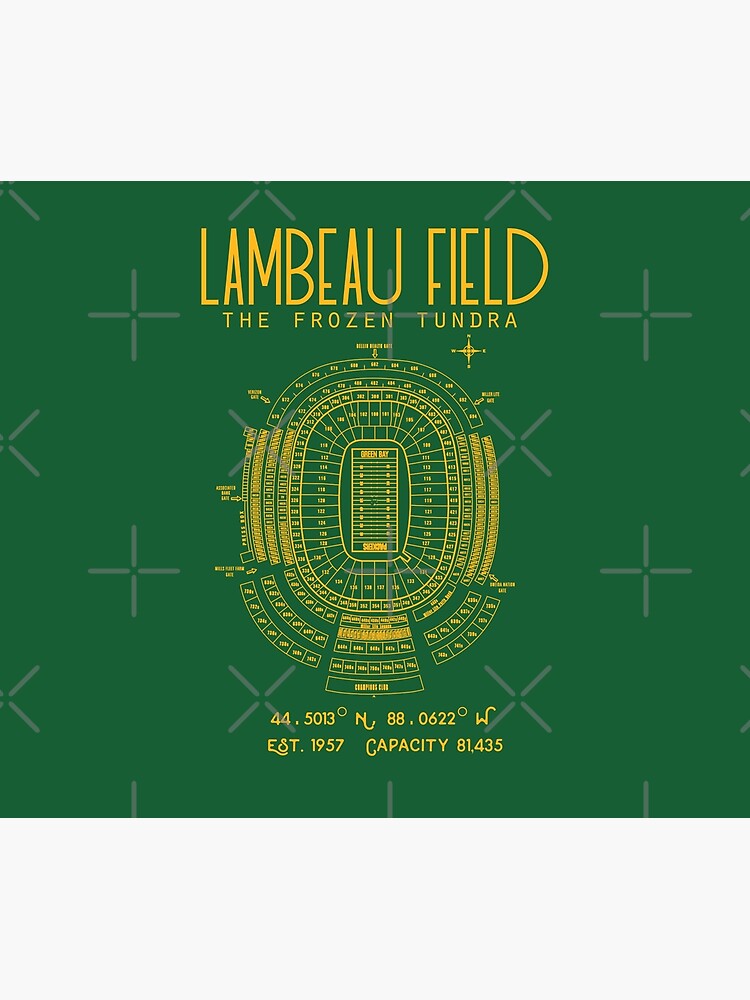 Green Bay Packers Lambeau Field Stadium Poster Print