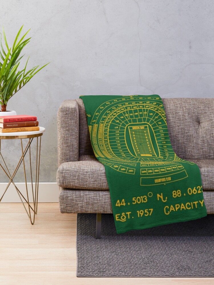 Green Bay Packers Lambeau Field Stadium Poster Print Throw Blanket for  Sale by Birch Trail Boutique