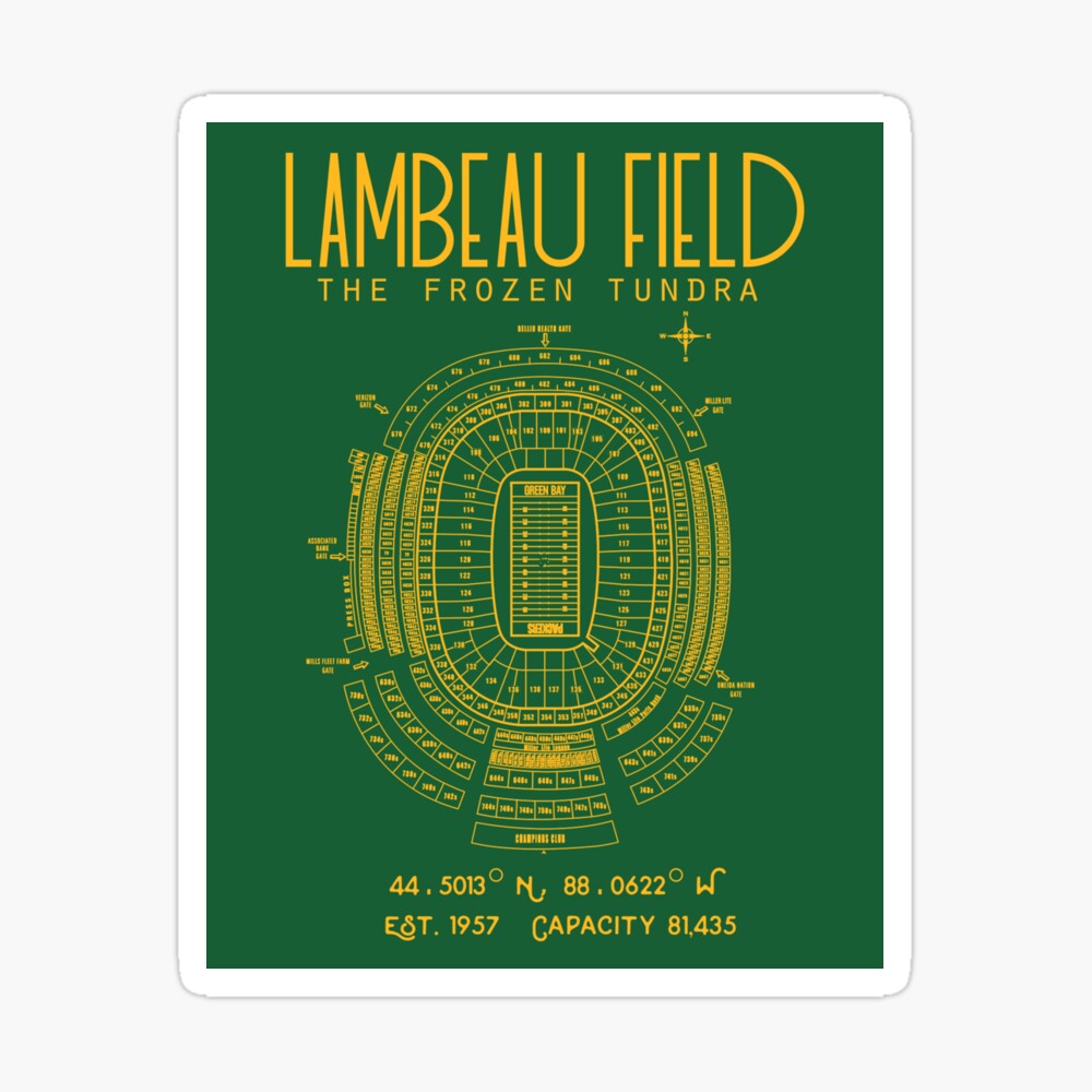 Green Bay Packers Frozen Tundra Lambeau Field Design - Green Bay