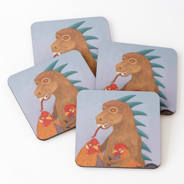 Item preview, Frenemies Chupacabra and Chickens designed and sold by Full Frog Moon.