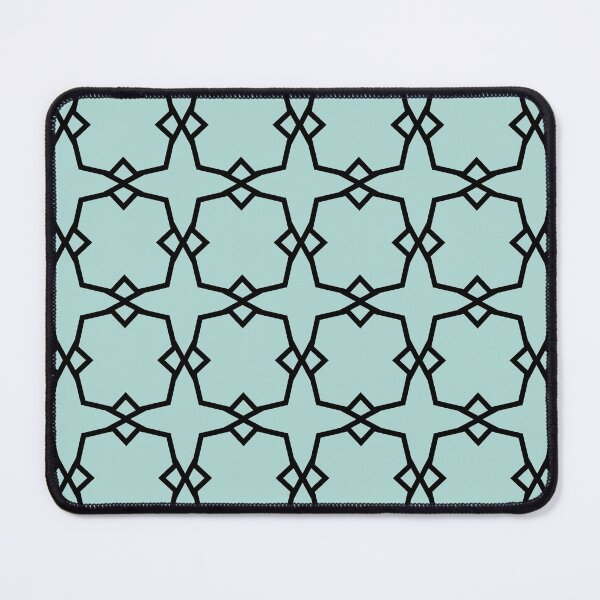 Item preview, Aquamarine and Black Tessellation Line Pattern 30 Coordinates w/ 2022 Color Trends Behr Wave Top M450-3 - Hue - Colour - Shade designed and sold by ColorOfTheYears.