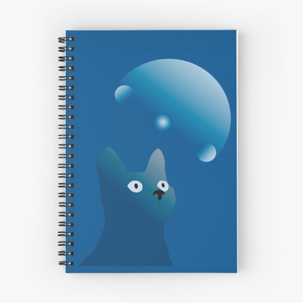 Item preview, Blue cat and moon designed and sold by ivorry.