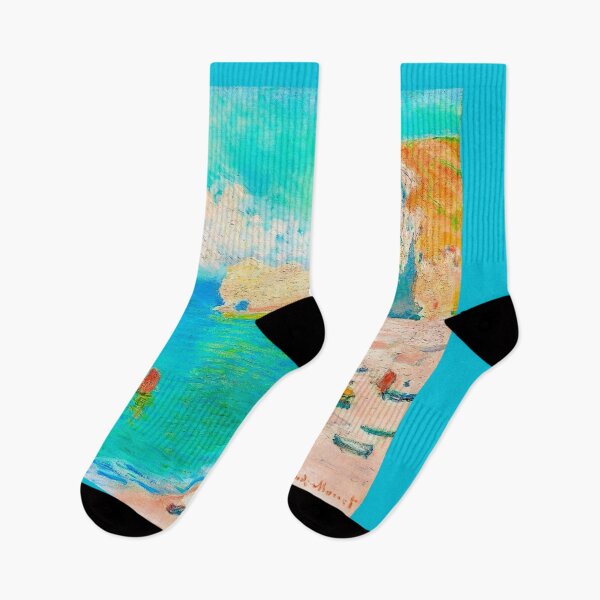 Item preview, The Beach and the Falaise d'Amont (1885) by Claude Monet designed and sold by CristalleLisa.