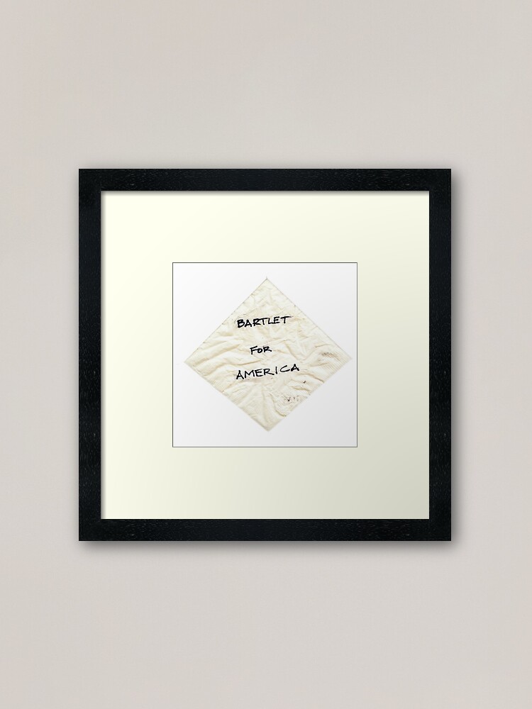 Alternate view of Bartlet for American Napkin Framed Art Print