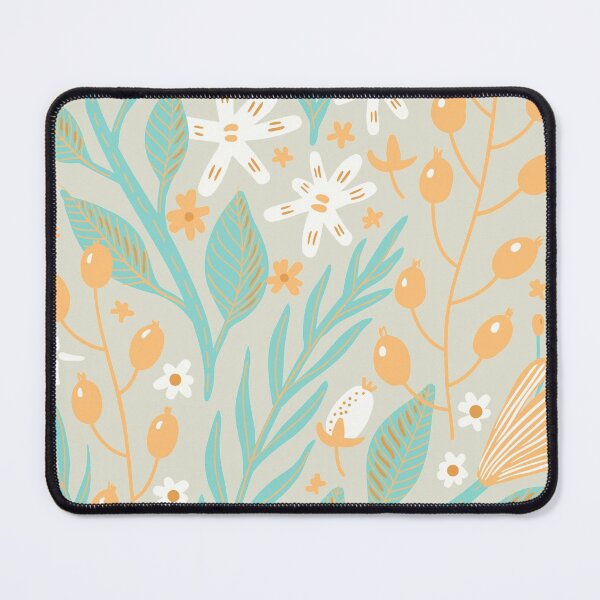 Item preview, Flowers, Branches and Leaves on Salmon and Turquoise designed and sold by Ksaavet.