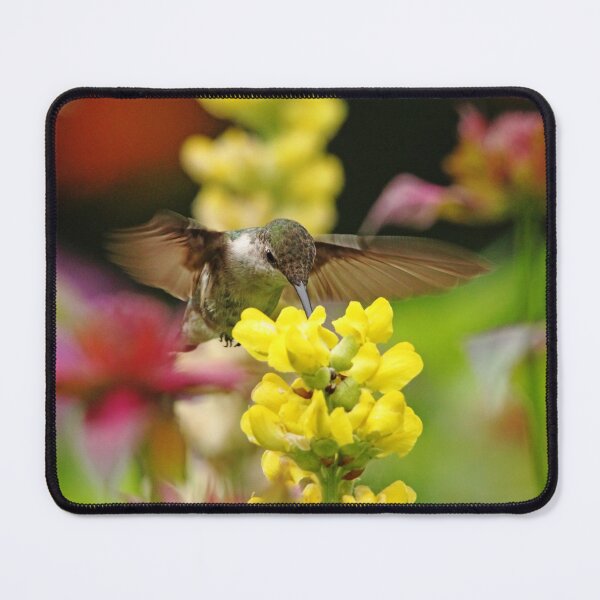 Item preview, Ruby Throated Hummingbird In Summer Garden designed and sold by Debbie Oppermann.