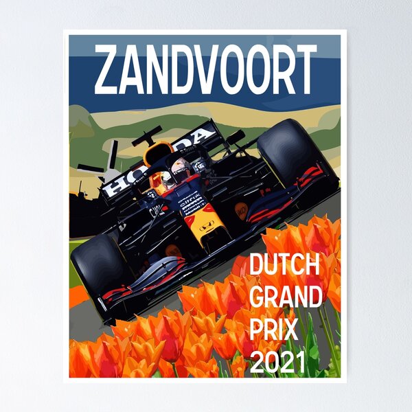 Aperçu de l'œuvre Max Verstappen Grand Prix des Pays-Bas 2021 créée et vendue par Speedbirddesign.