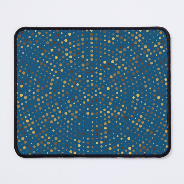 Vista previa del artículo con la obra «Puntos en los anillos sobre azul», diseñado y vendido por Ksaavet.