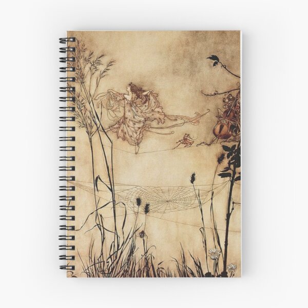 Item preview, Fairies Dancing on a Spiders Web Vintage Illustration by Arthur Rackham designed and sold by Bellathewilde.