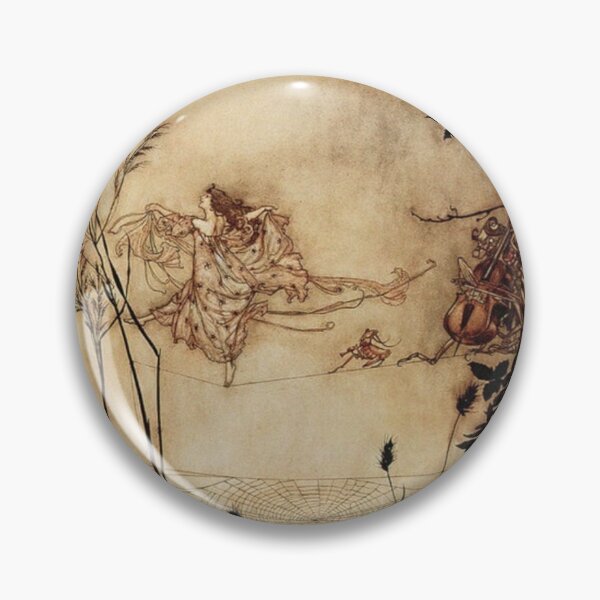 Item preview, Fairies Dancing on a Spiders Web Vintage Illustration by Arthur Rackham designed and sold by Bellathewilde.