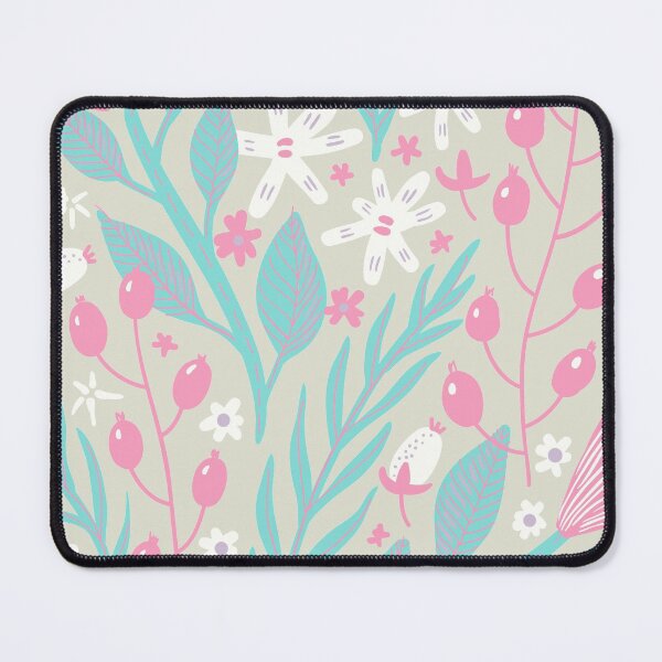 Item preview, Flowers, Branches and Leaves on Pink and Turquoise designed and sold by Ksaavet.