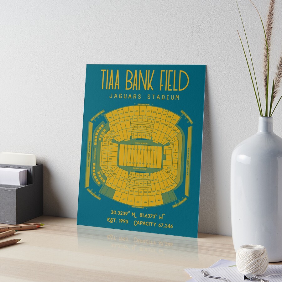 Jacksonville Jaguars TIAA Bank Field Vintage Football Print