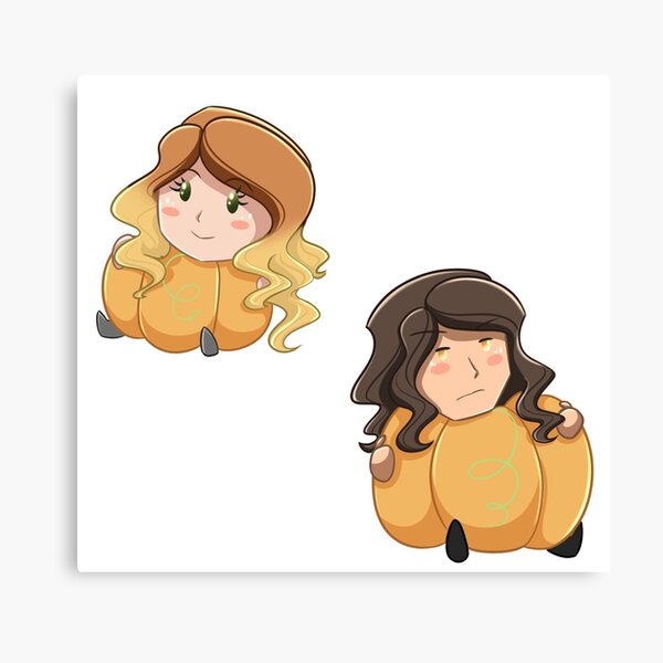 Cady and Lucifer Fall Chibis Canvas Print
