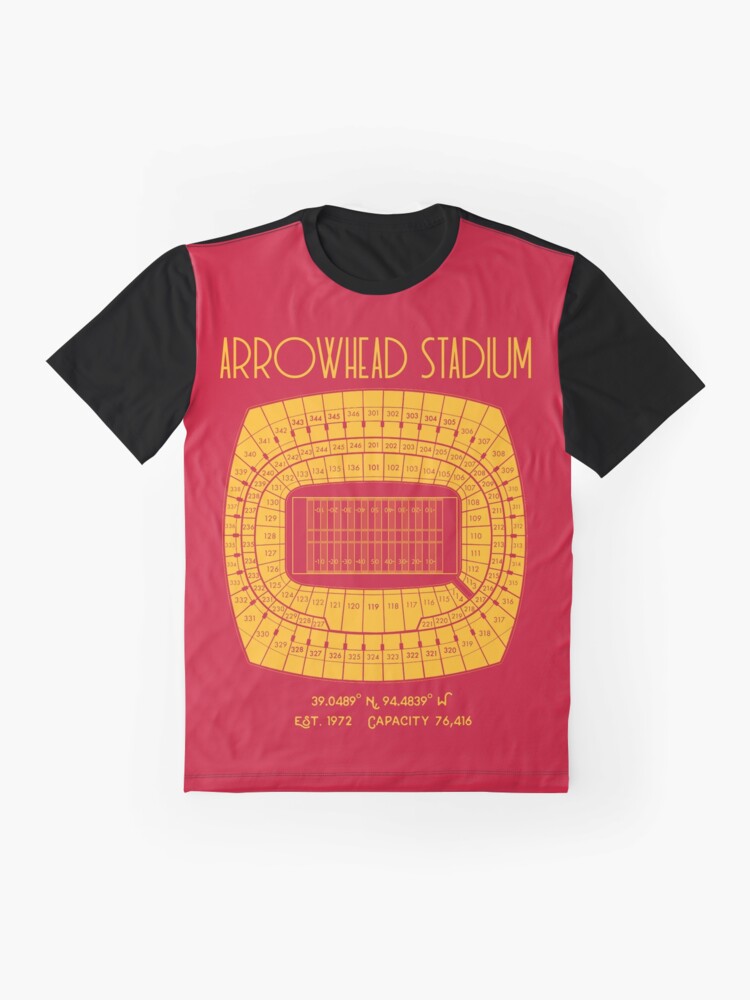 Kansas City Chiefs Arrowhead Stadium Poster Print Graphic T-Shirt for Sale  by Birch Trail Boutique