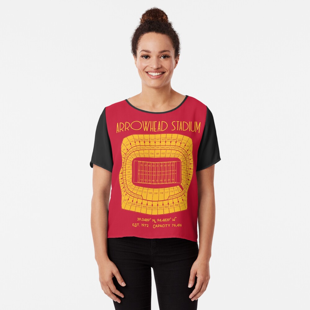 Kansas City Chiefs Arrowhead Stadium Poster Print Graphic T-Shirt for Sale  by Birch Trail Boutique