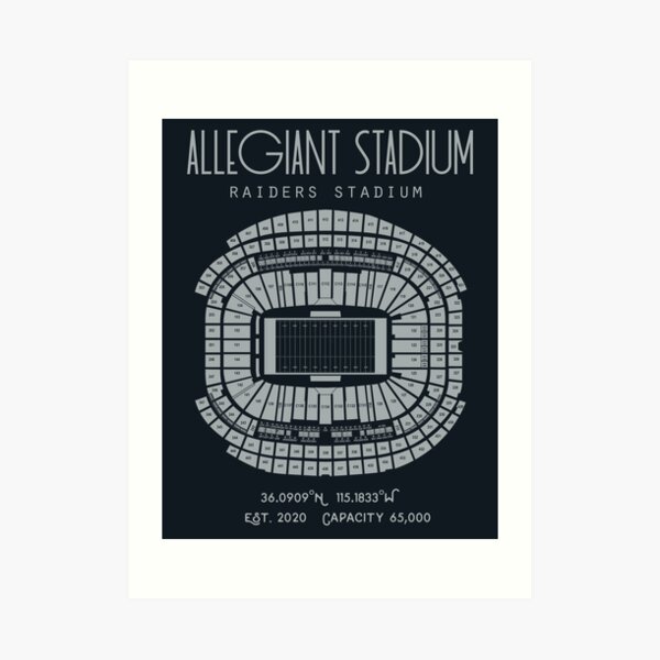 Las Vegas Raiders Allegiant Stadium Poster Print Greeting Card for Sale by  Birch Trail Boutique