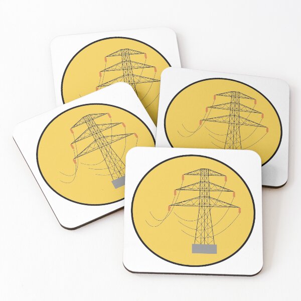 Item preview, Electricity Transmission Tower art for Electrician and Lineman designed and sold by EngineersArt.