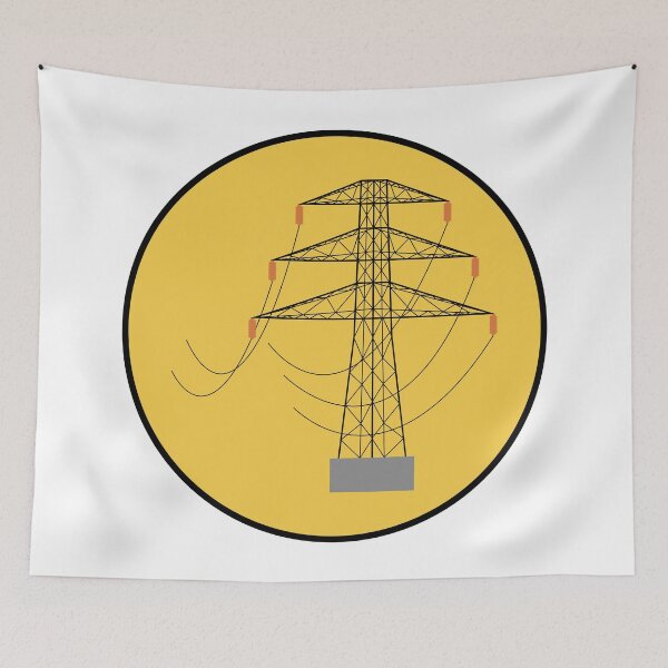 Item preview, Electricity Transmission Tower art for Electrician and Lineman designed and sold by EngineersArt.