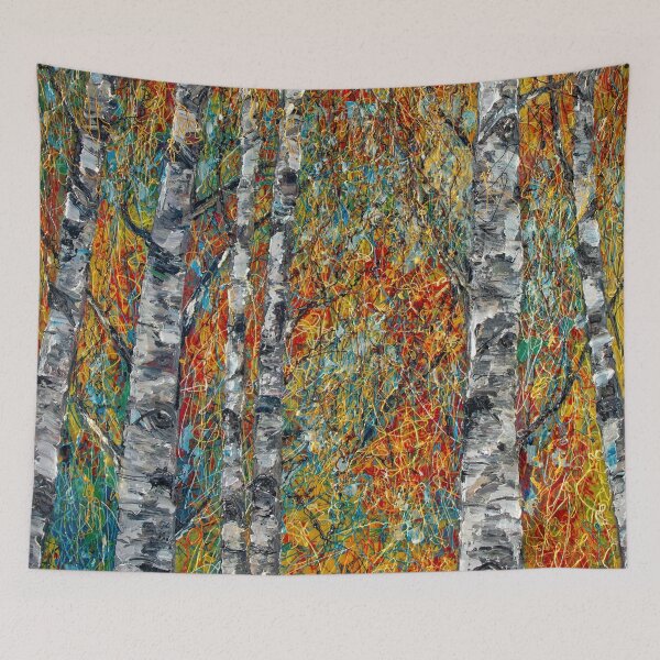 Artikelvorschau, Birkengemälde Mystischer Wald von OLena Art entworfen und verkauft von Lena Owens at OLena Art..
