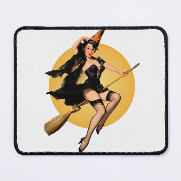 Vintage Halloween Witch Pinup Retro 1950s Elvgren| Perfect Gift Mouse Pad