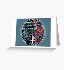 Left and right brain Greeting Card