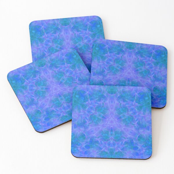 Item preview, Etheric Feline ~ Blue and Purple Abstract Fractal Mandala Art designed and sold by Ascension Vibrations.