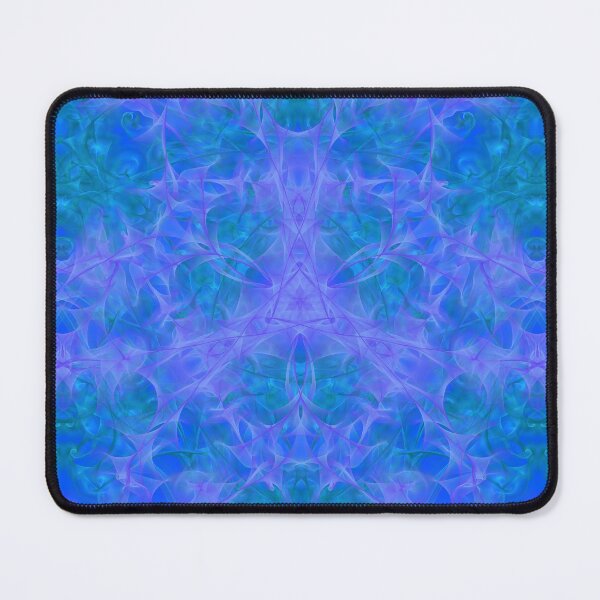 Item preview, Etheric Feline ~ Blue and Purple Abstract Fractal Mandala Art designed and sold by Ascension Vibrations.