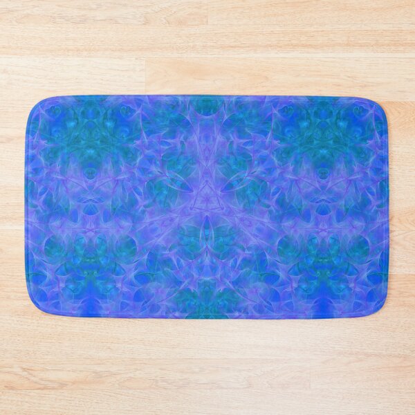 Item preview, Etheric Feline ~ Blue and Purple Abstract Fractal Mandala Art designed and sold by Ascension Vibrations.