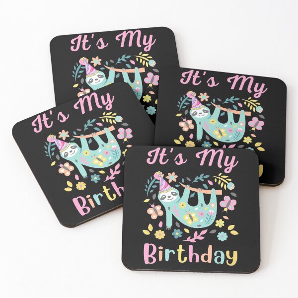 Item preview, It's my Birthday, Floral Sloth Lover designed and sold by Echo Dusk.