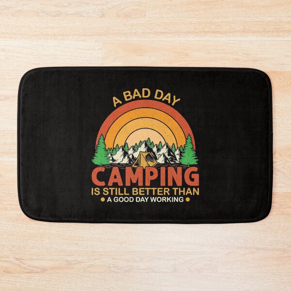 Item preview, A Bad Day Camping Is Still Better Than A Good Day Working Retro Vintage Sunset Design designed and sold by Prince - Bestseller ★★★★★.