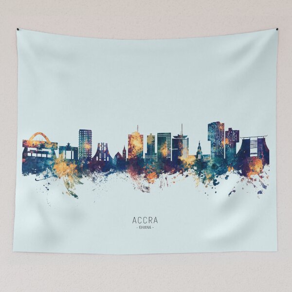 Item preview, Accra Ghana Skyline designed and sold by ArtPrints.